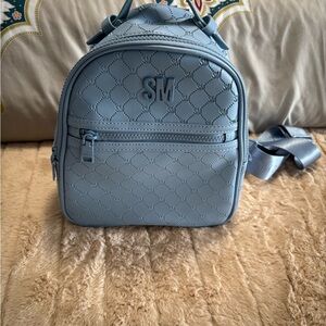 Steve Madden Blue Quilted Backpack